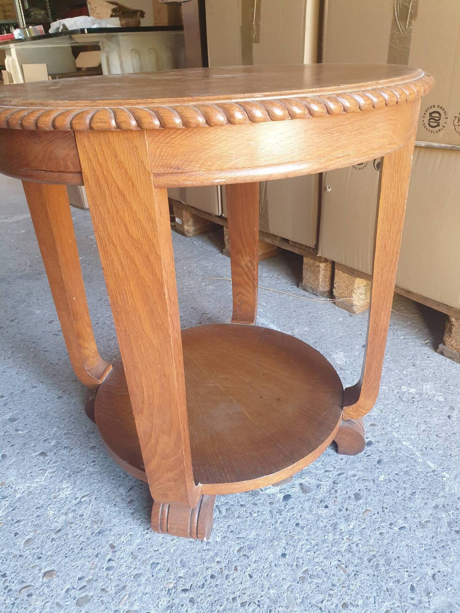 Gueridon with swings style art deco circa 1940 51.5 x 60 x 60 cm