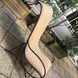 Lounge flesh wrought iron and braided wicker