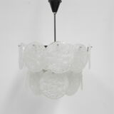 Frosted ice hanging lamp with 18 plastic discs