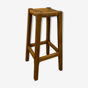 Tabouret chêne paille