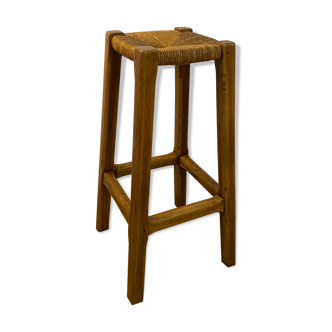 Tabouret chêne paille