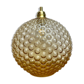 Vintage amber glass globe hanging lamp