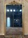 Louis XVI style gilded wood pediment mirror