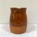 Pichet vase ancien en grès bicolore