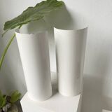 Pair of Parscot wall lights in white lacquered metal from the 80s