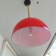 Vintage hanging lamp in red opaline of the 50/60