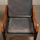Kaare Klint Safari Chair in Grey Canvas and Dark Stained Ash for Rud Rasmussen