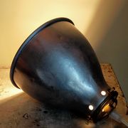 Suspension lampshade bell in vintage aluminum