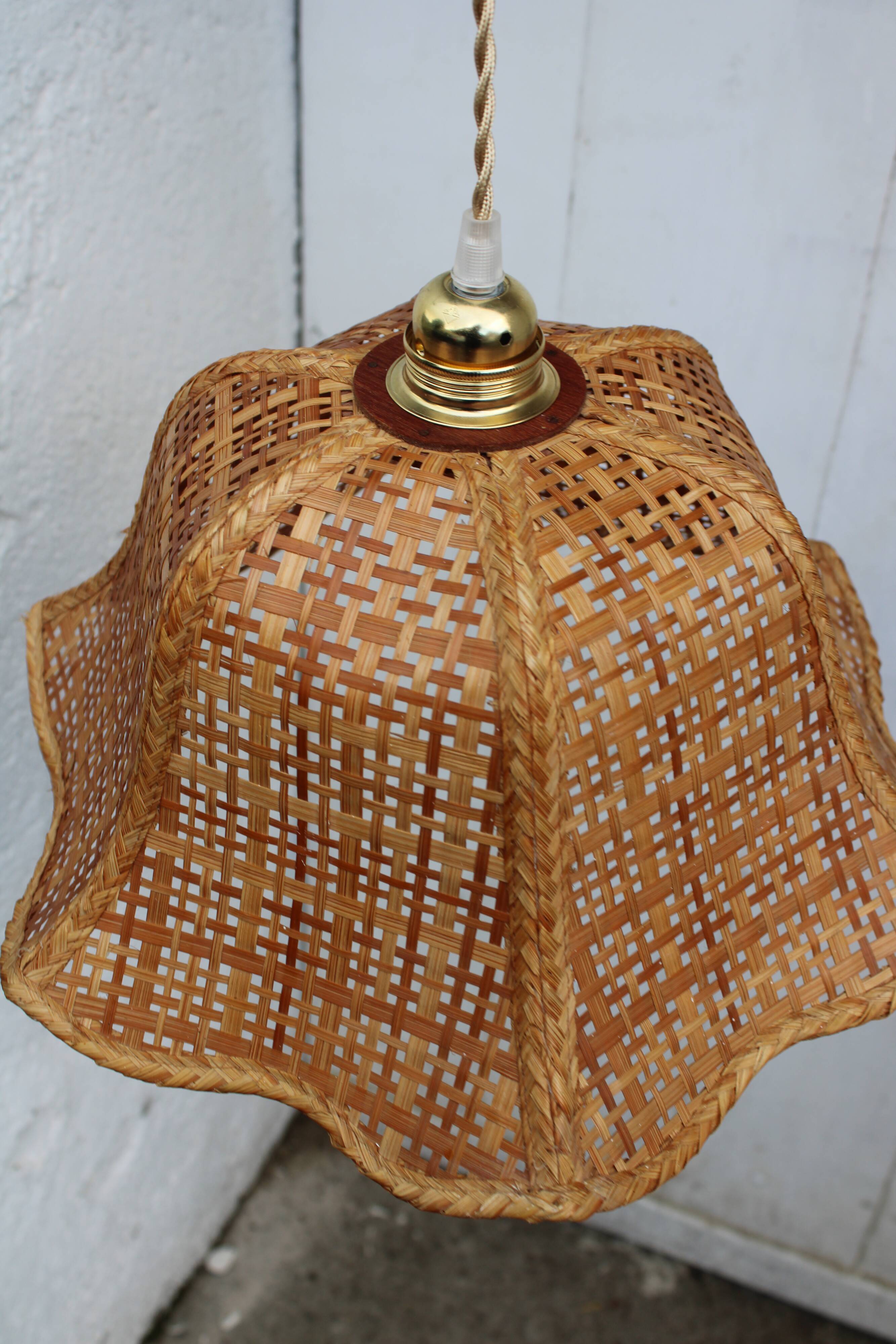 Rattan flower hanging