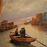 Painting by Fernand Weil "Seen on the port"