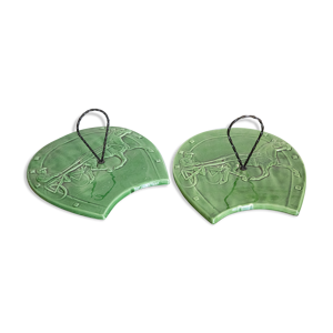 set de 2 plateaux faience