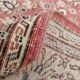 Red & Navy Blue Floral Vintage Persian Rug
