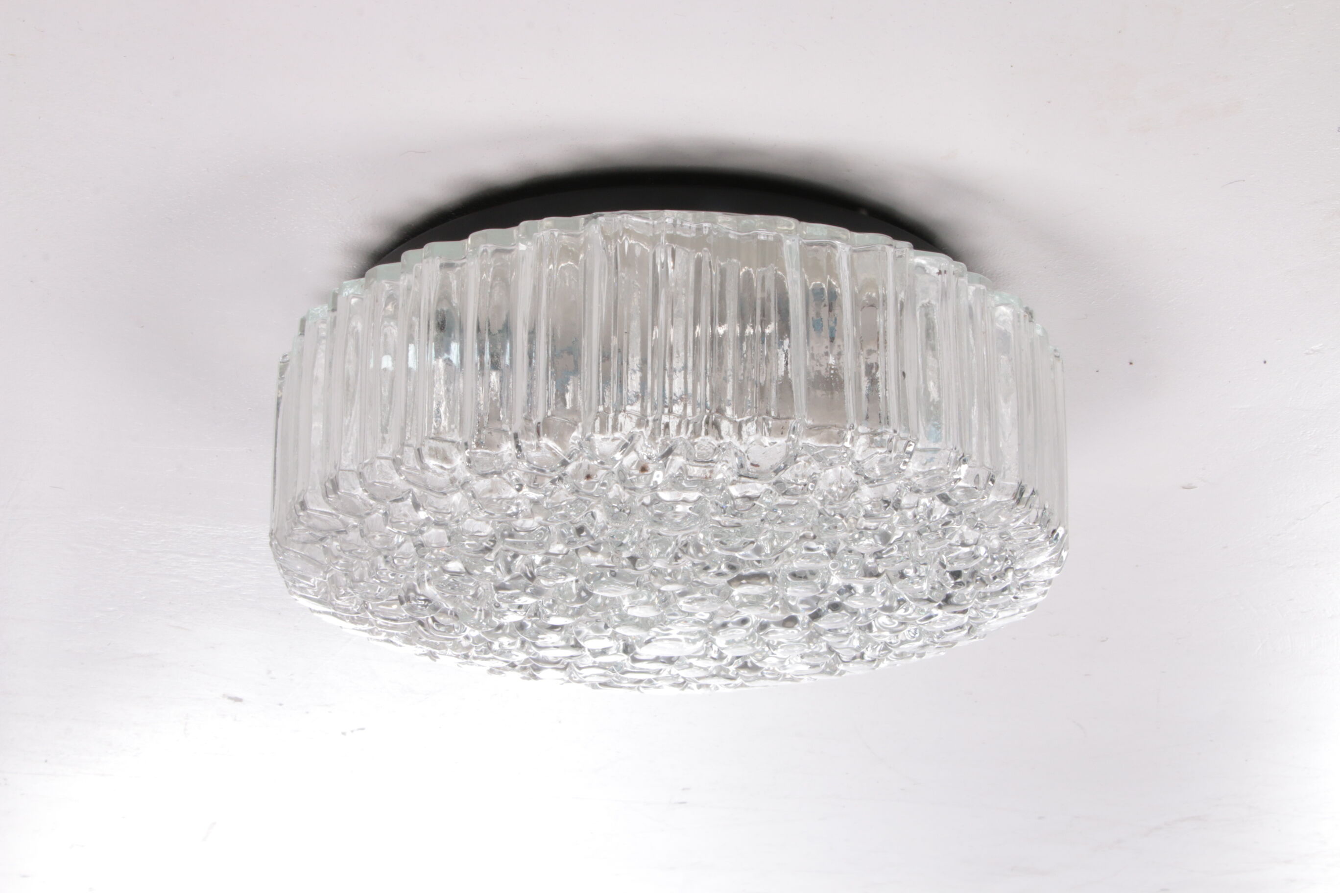 Glass Flush Mount or Sconce by Helena Tynell for Glashütte Limburg, 1960s