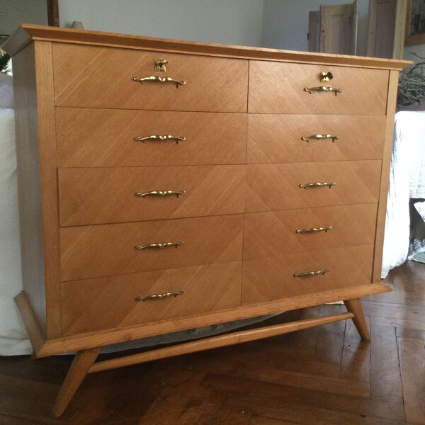 Commode pieds compas, années  60-70