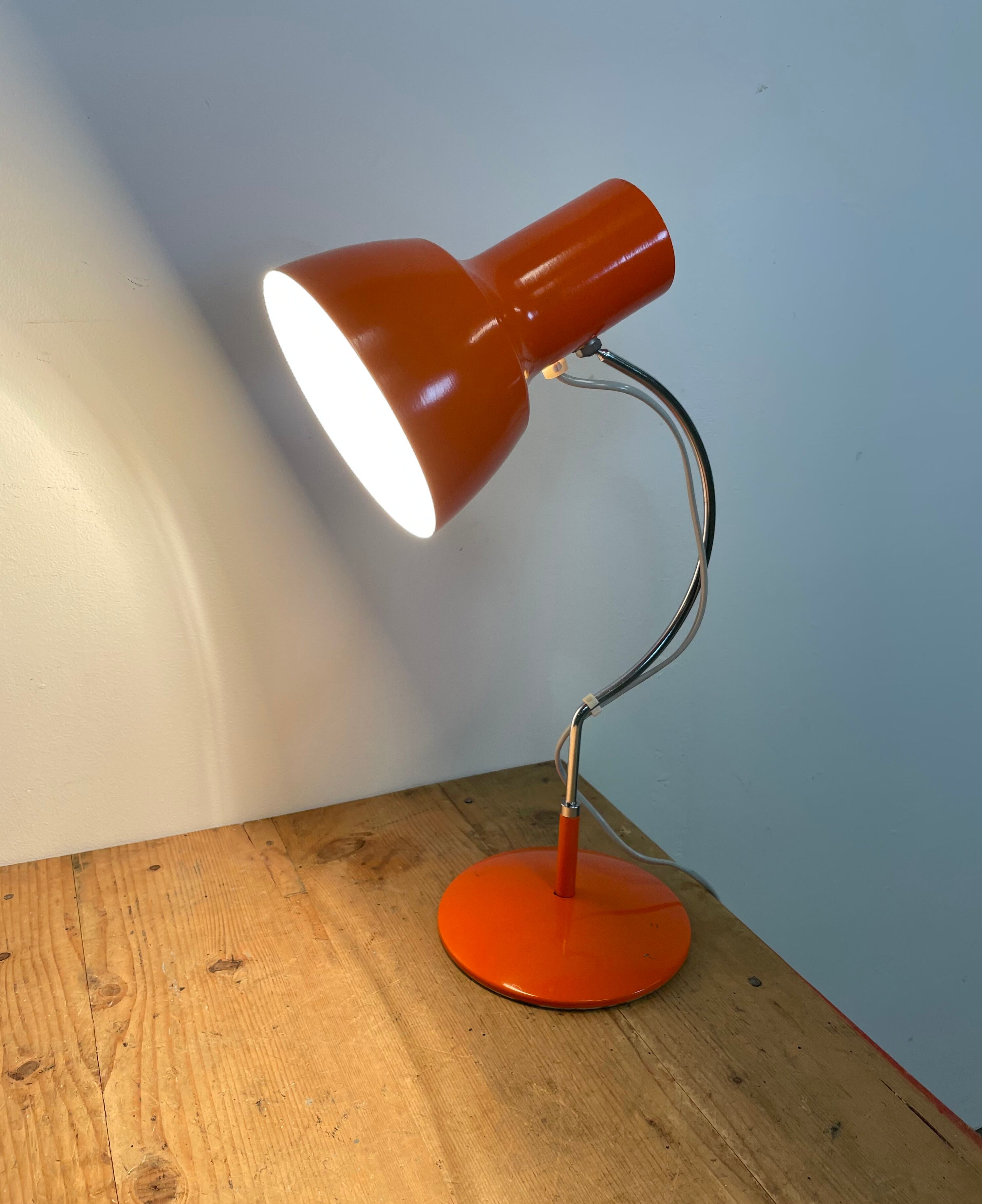 Orange Table Lamp by Josef Hurka for Napako, 1960s