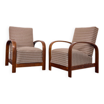 Fauteuils Art Déco hongrois, modèle 445, Szék és Faárugyár, Hongrie 1930
