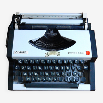 Machine à écrire Olympia Traveller de Luxe blanche