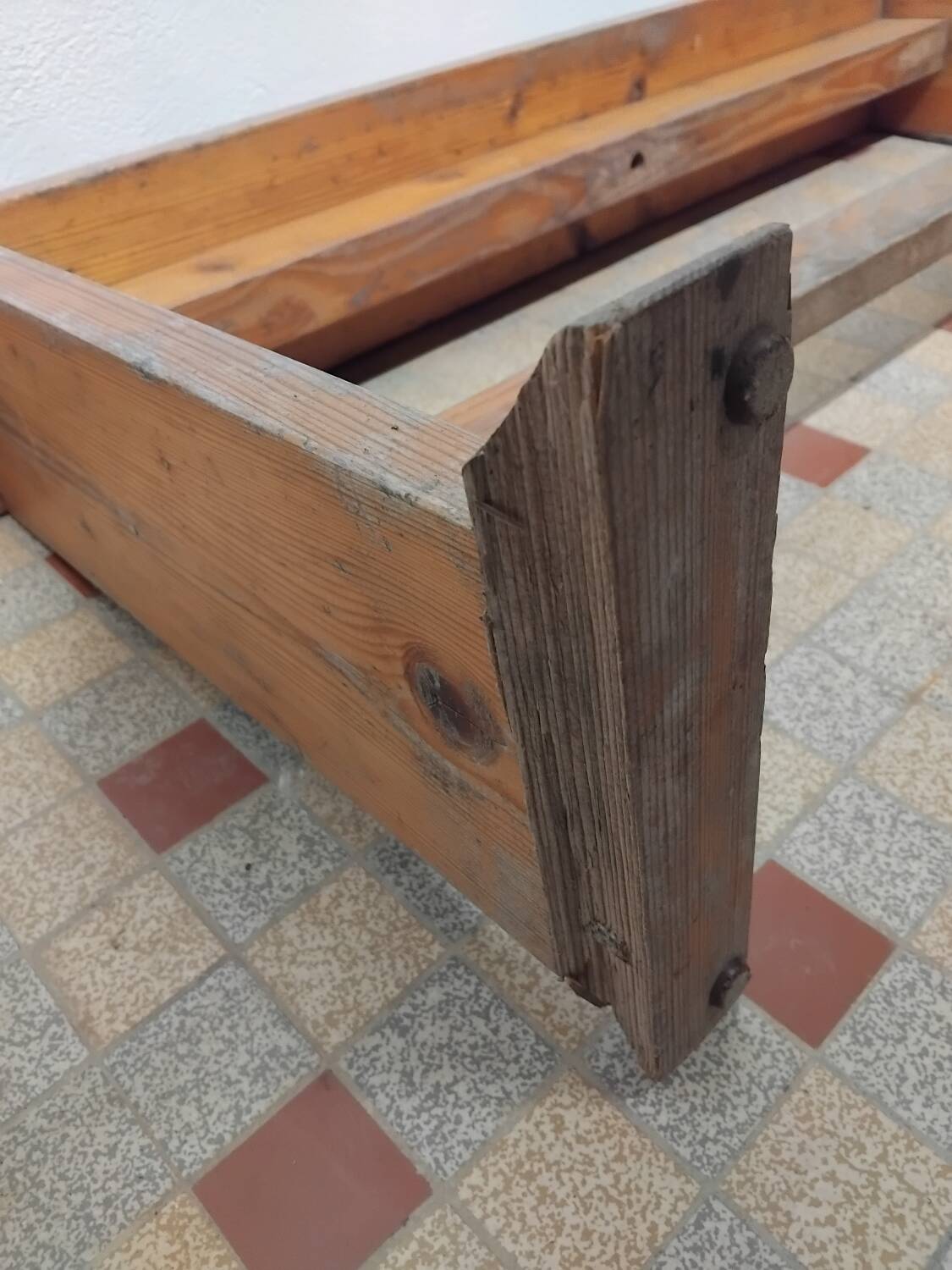Old small wooden bench