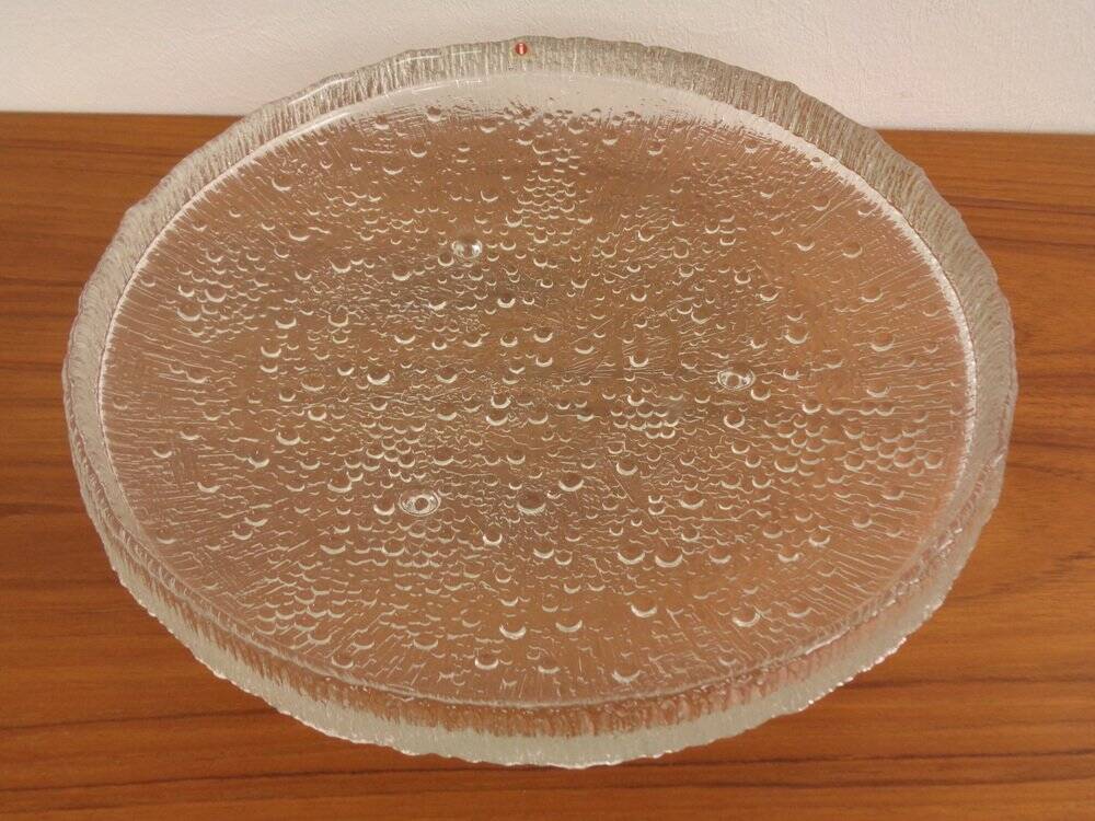 Large glass bowl by Tapio Wirkkala for Iittala, Finland, 1960s.