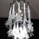 Great Design Murano Glass White Chandelier “Calle” by Venini, 1970