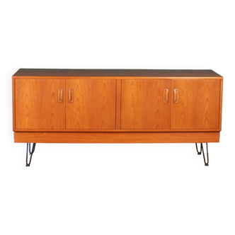 Long Restored Teak Retro 1960s G Plan Fresco Sideboard On Hairpin Legs