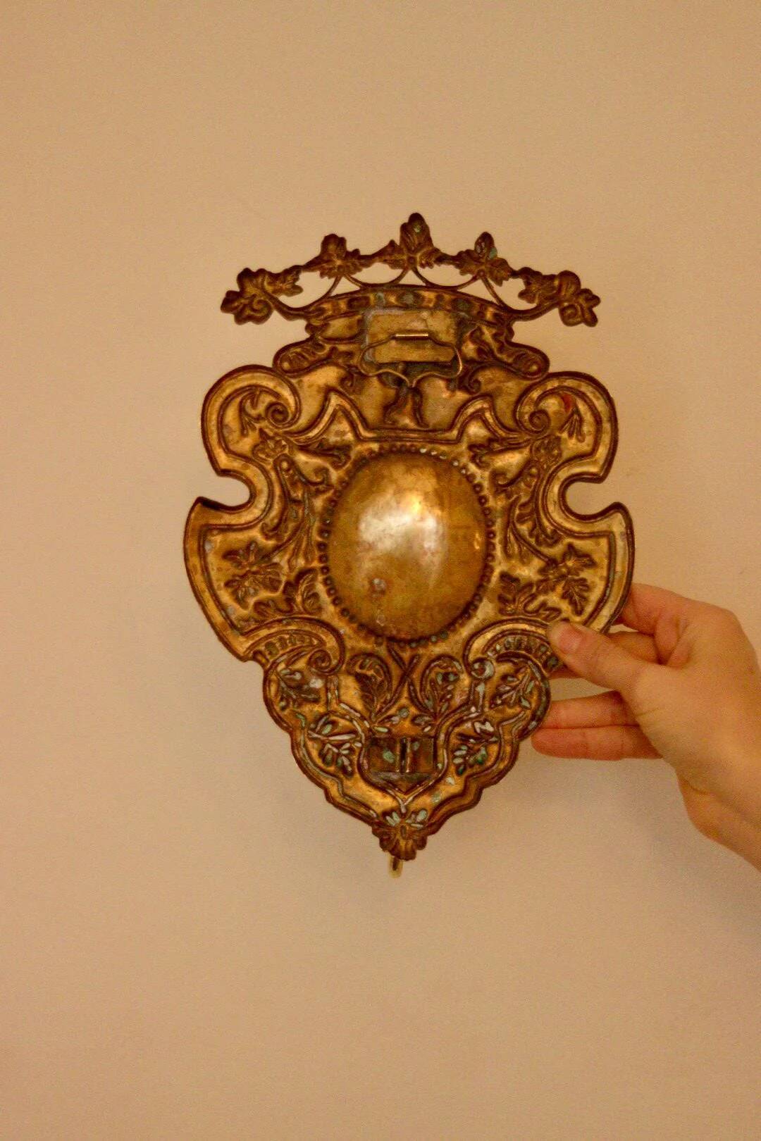 Paire d'appliques murales suédoises en laiton du milieu du XXe siècle
