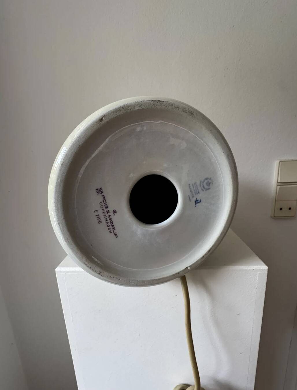 FOG & MØRUP table lamp "SOL" Royal Copenhagen, fayence, danish, 1960s