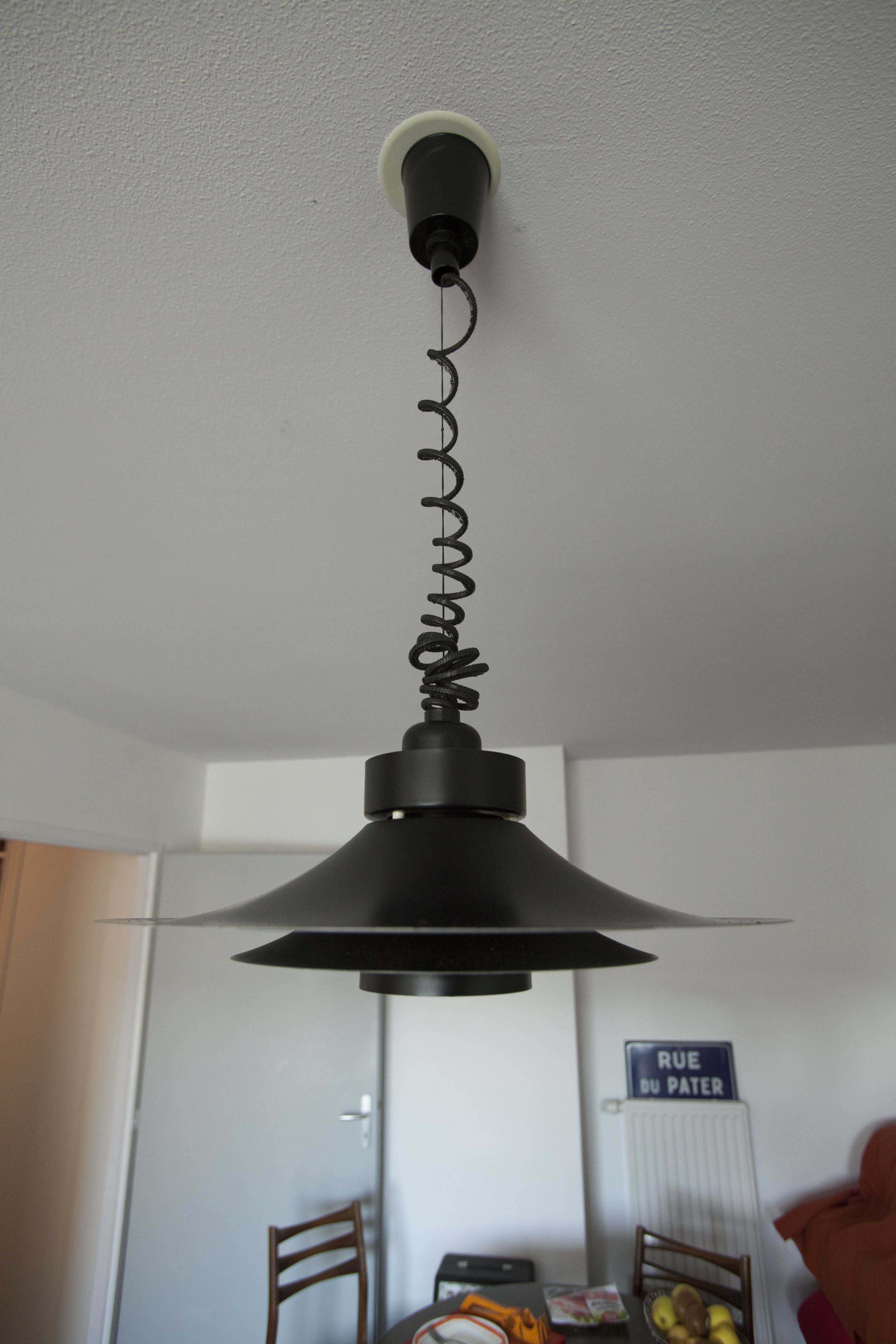 Suspension Danish 1960 black and white