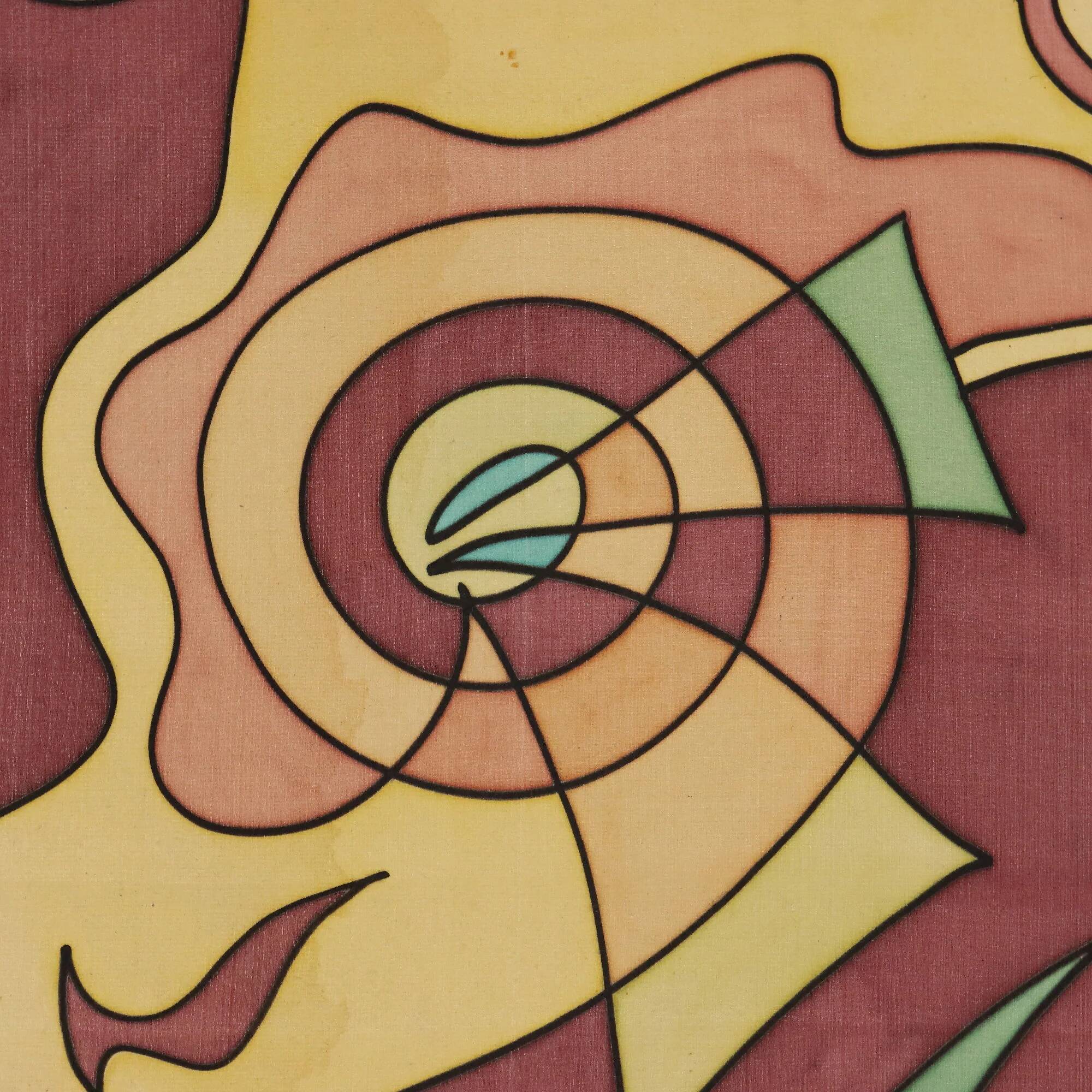 Contemporary painting signed by Maria Mesch, oil on canvas, 1998.