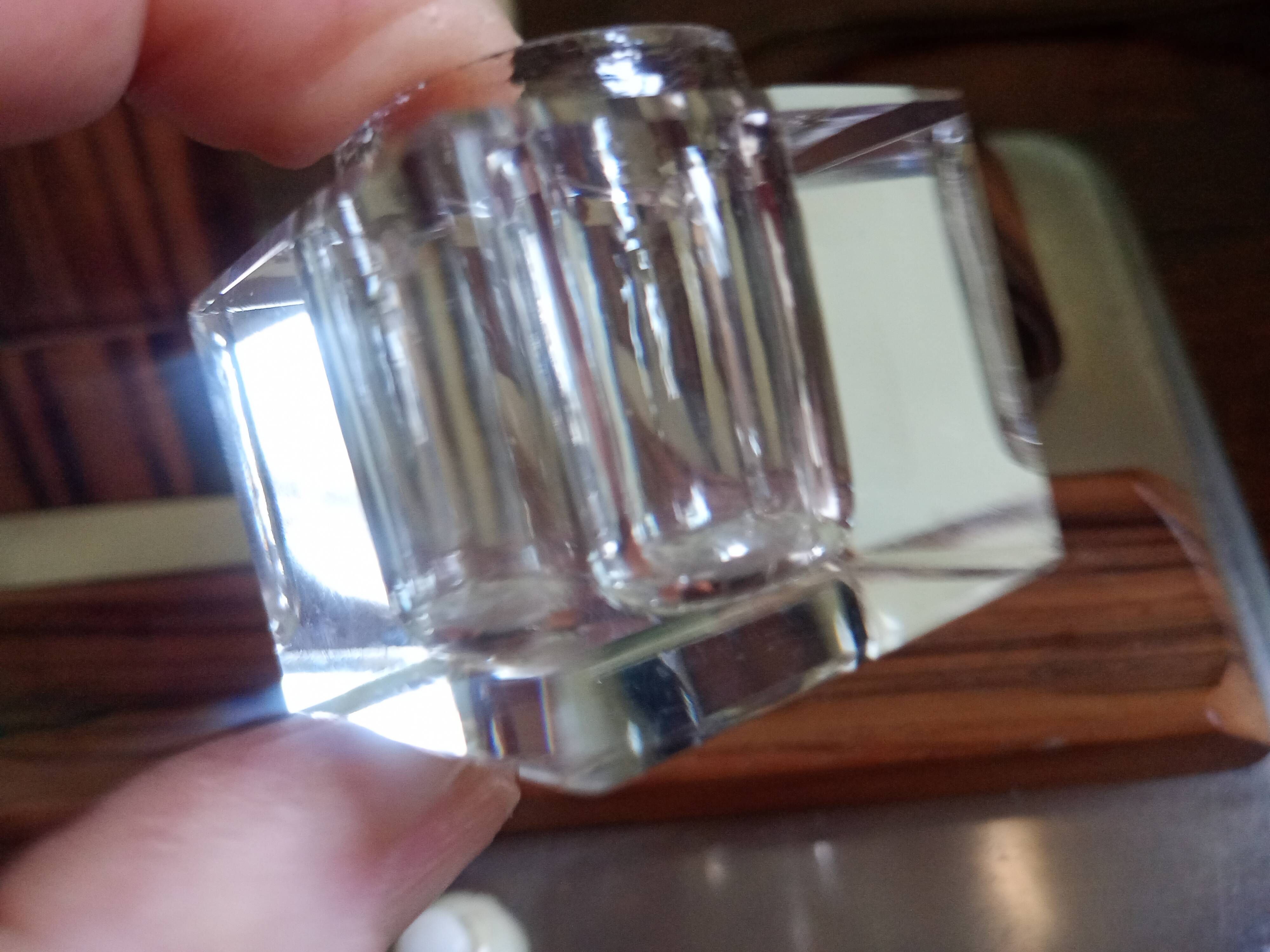 Vintage desk lamp - chrome steel + inkwell + card holder and rosewood pen