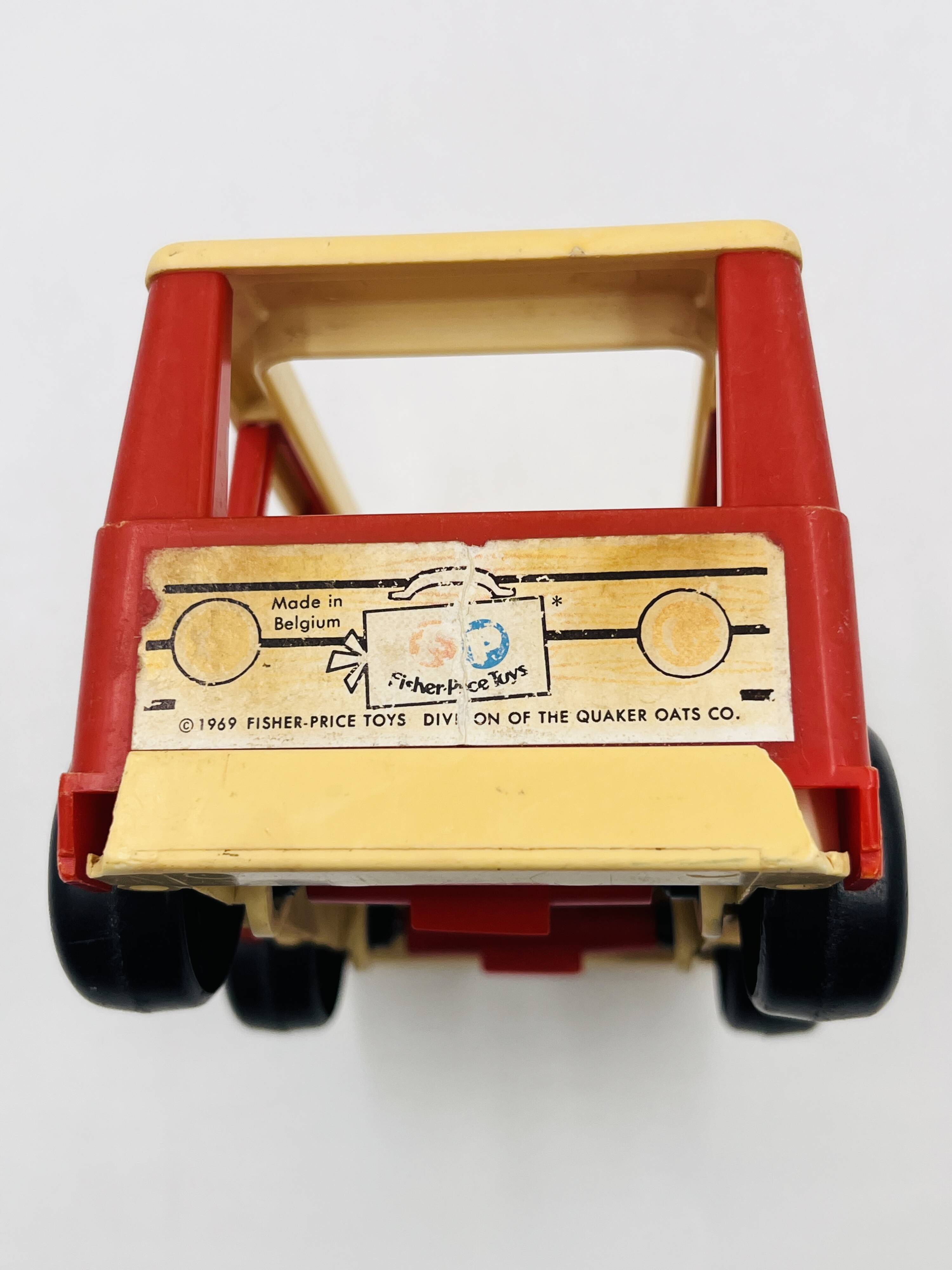 Set of 4 Fisher-Price wooden toys from the 1960s
