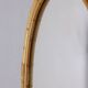 Vintage 1960s Italian design oval bamboo wall mirror