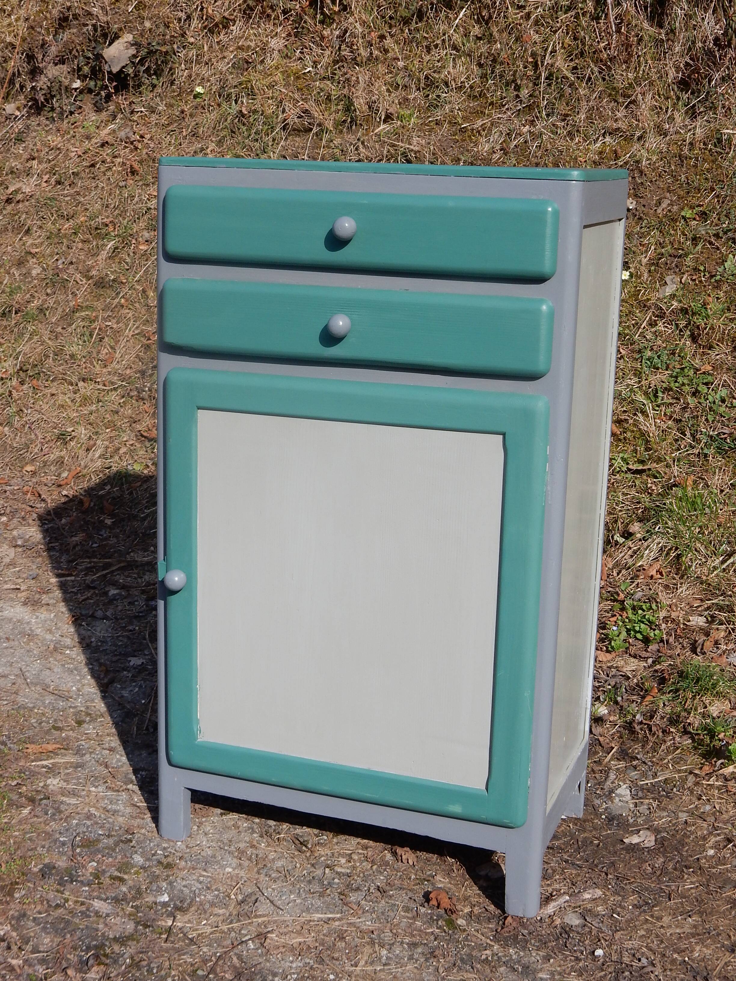 Jam cupboard / Small vintage mado buffet in restored fir