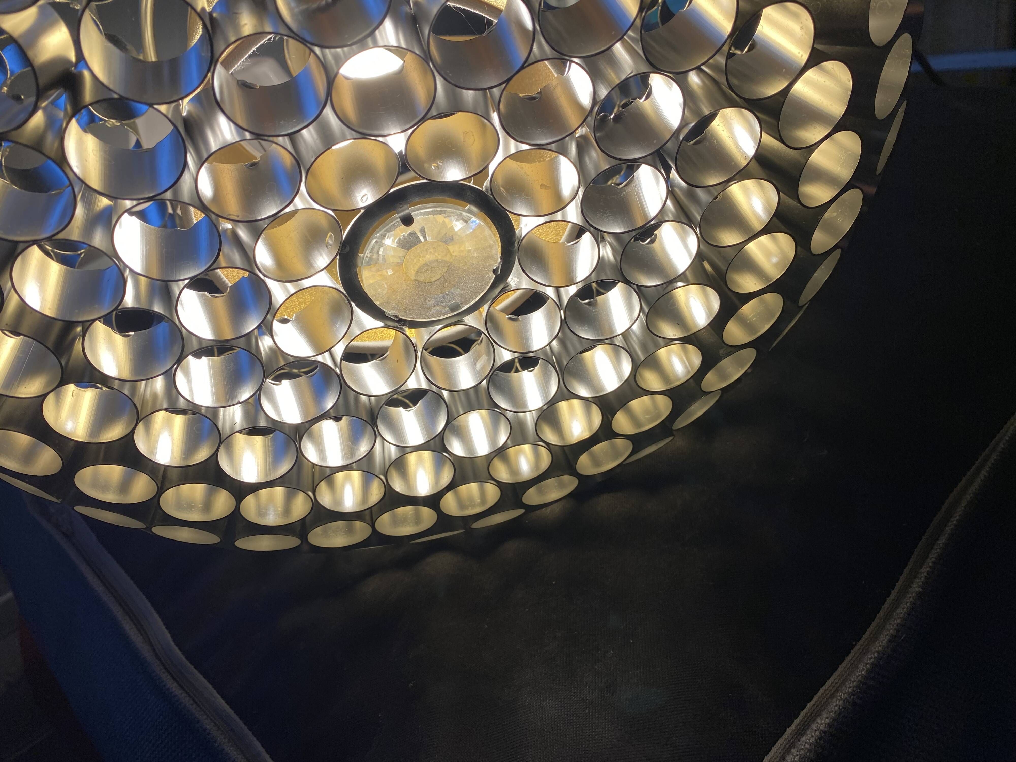 Suspension lamp aluminium Foscarini style vintage space age vintage 1980