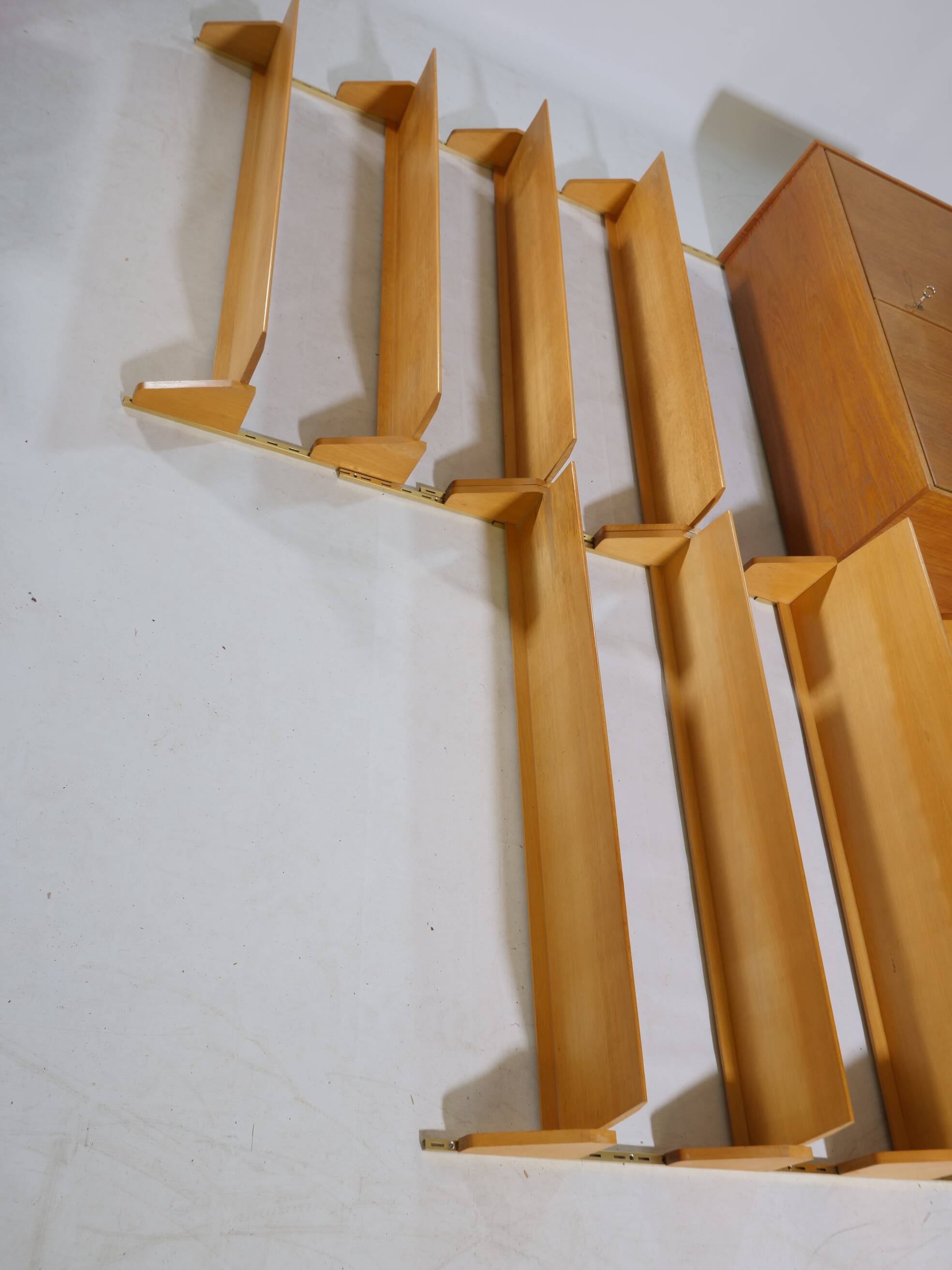 Design shelving system shelf teak wall shelf WK furniture 50s 60s