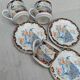Vintage tea/coffee service in porcelain from Japan - Peacock birds