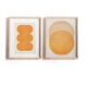 Duo de tableaux abstraits - peintures sur papier signées Eawy