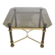 Hollywood Regency Brass and Smoked Glass Coffee Table, 1970