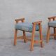 Guillerme et chambron oak mid-century stools
