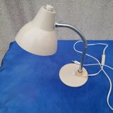 Articulated desk lamp in beige metal