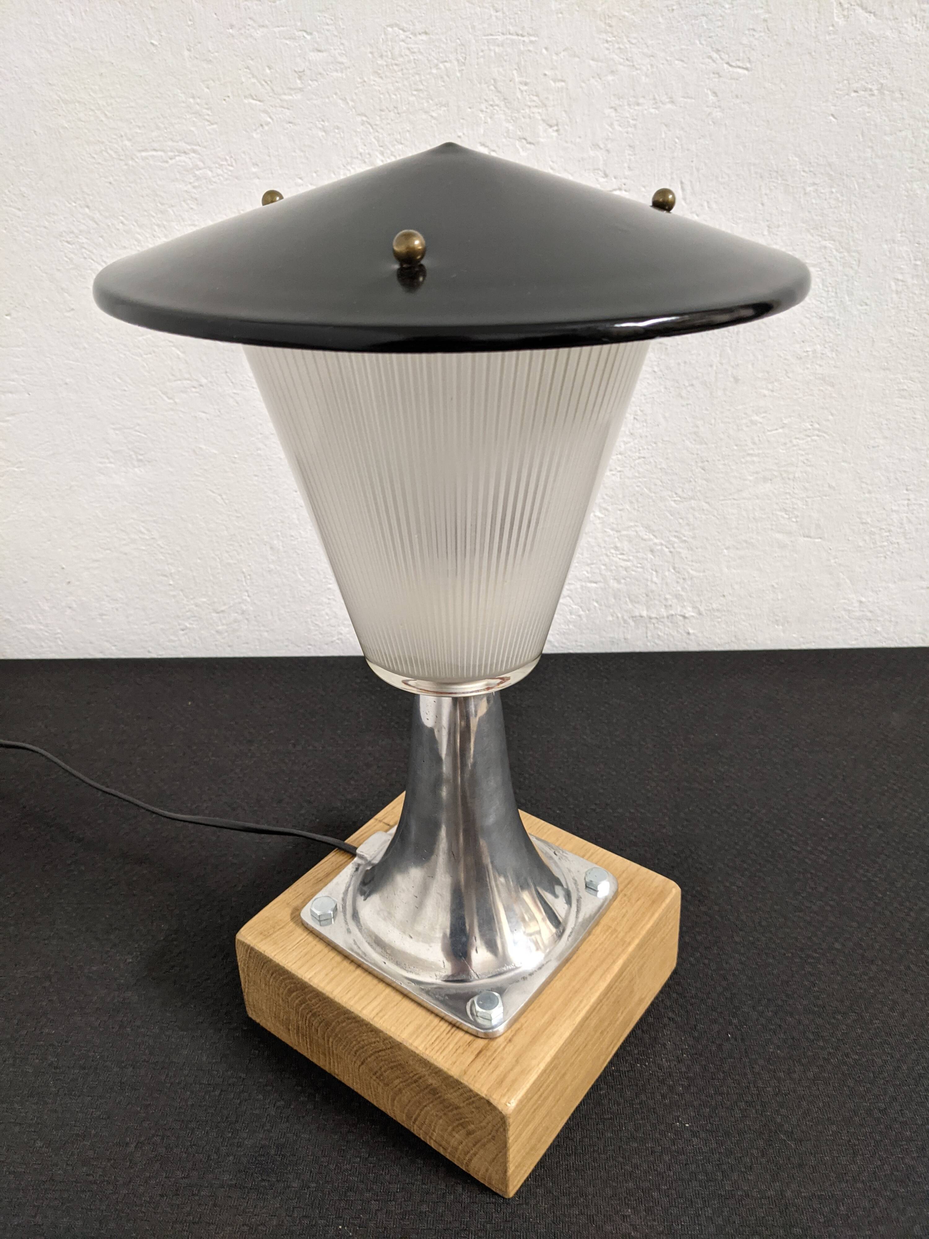 Holophane glass lamp from the 50s/60s
