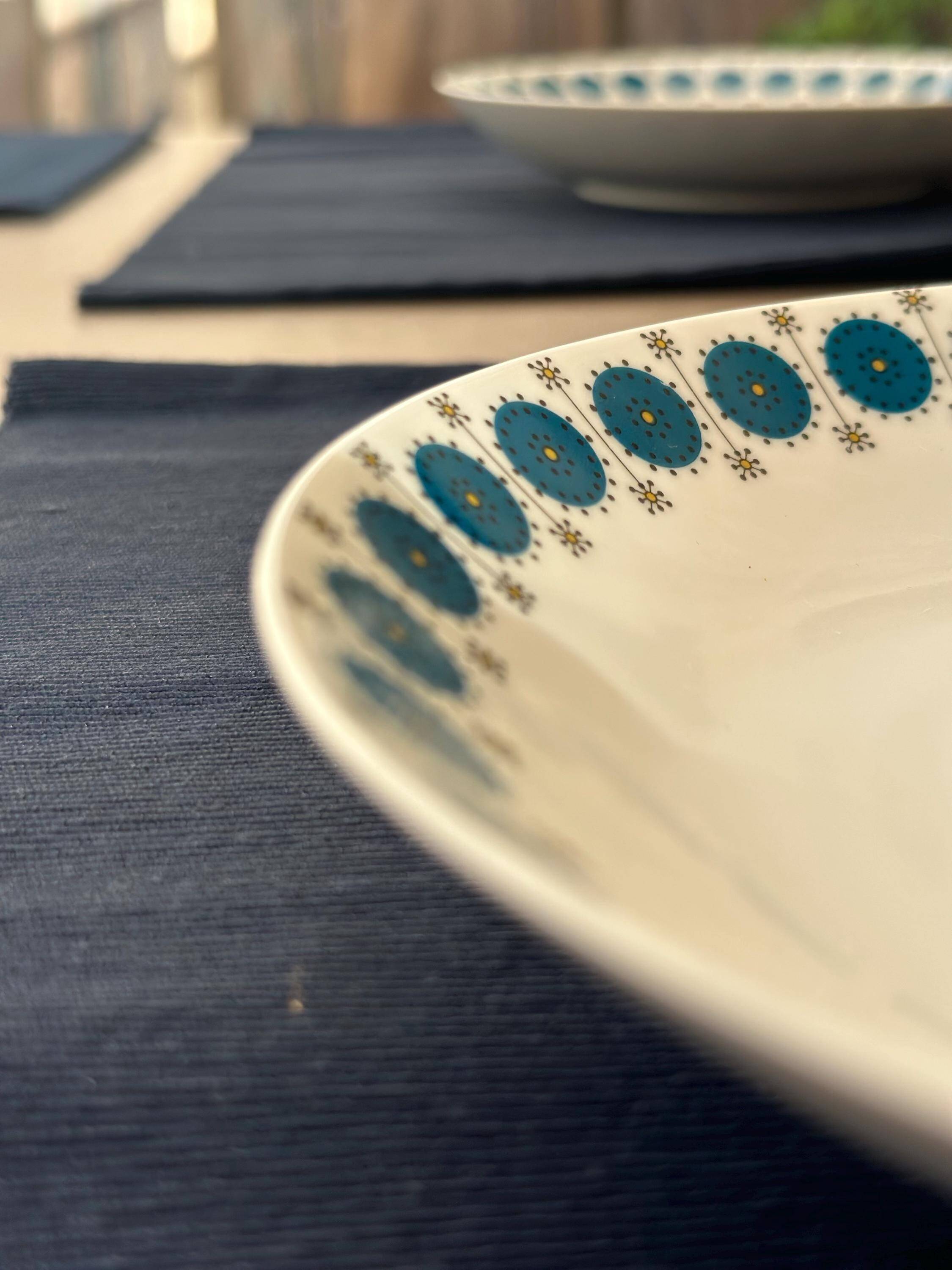 Set of 6 vintage Thomas Germany deep plates – Geometric design year