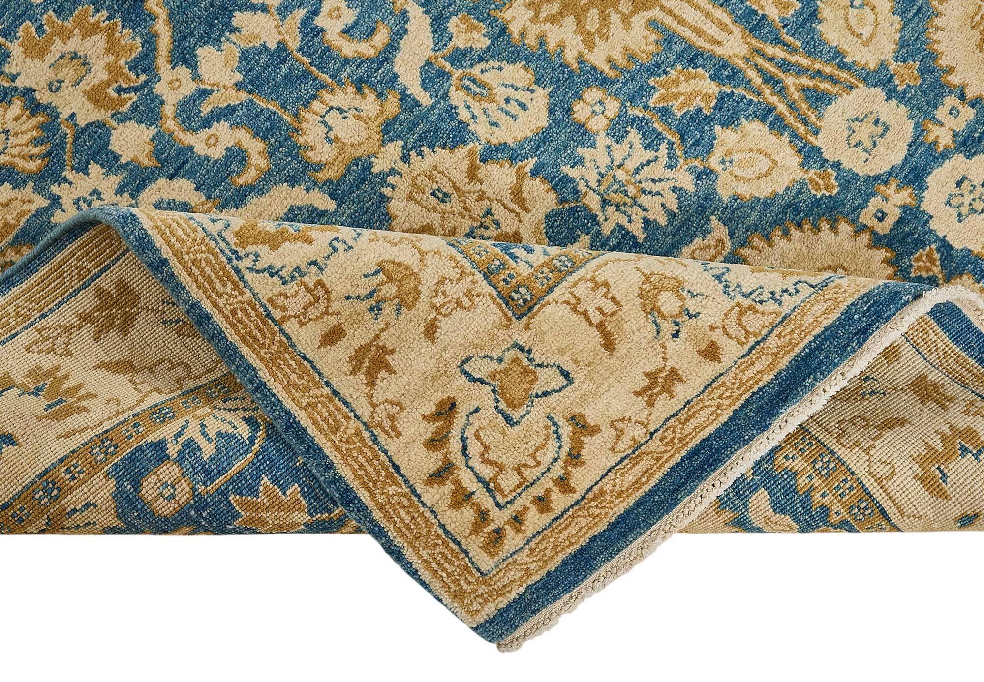 Turkish Handknotted Wool Oushak Rug 140 cm x 208 cm