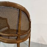 Vintage French wicker chair, 1980s