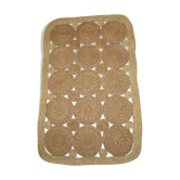 Vintage threshold carpet in straw but