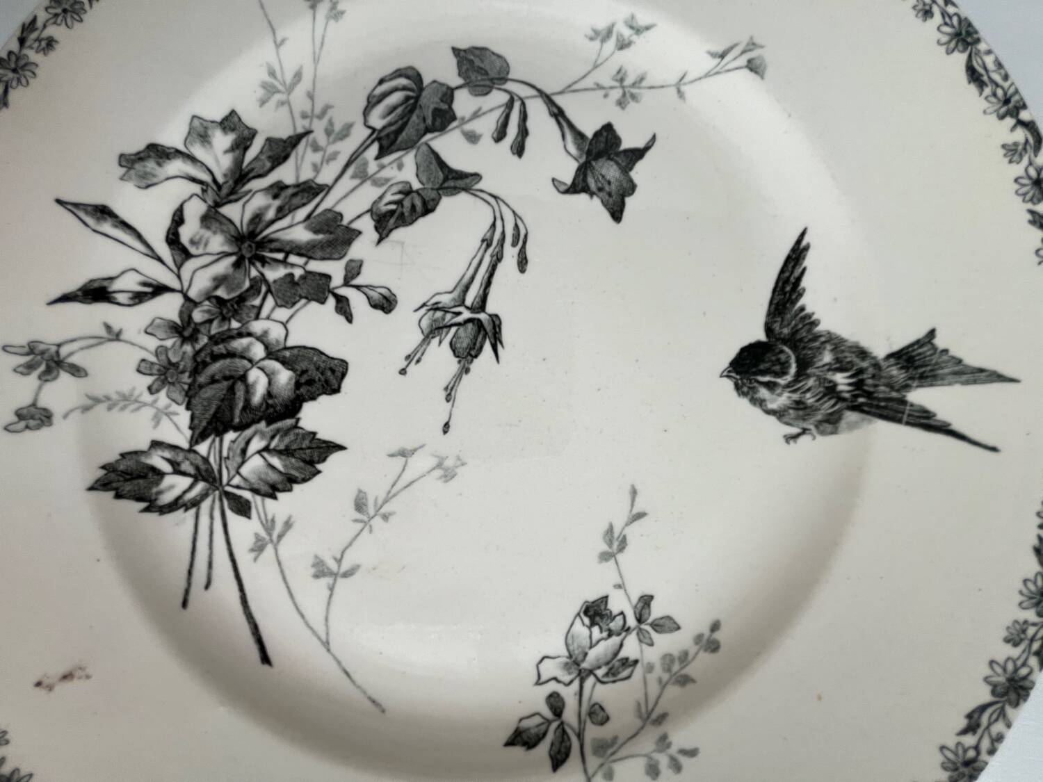 8 assiettes plates en terre de fer HB&Cie