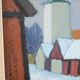 Tage Nilsson, Swedish Modern Landscape, 1960s, Oil on Panel, Framed