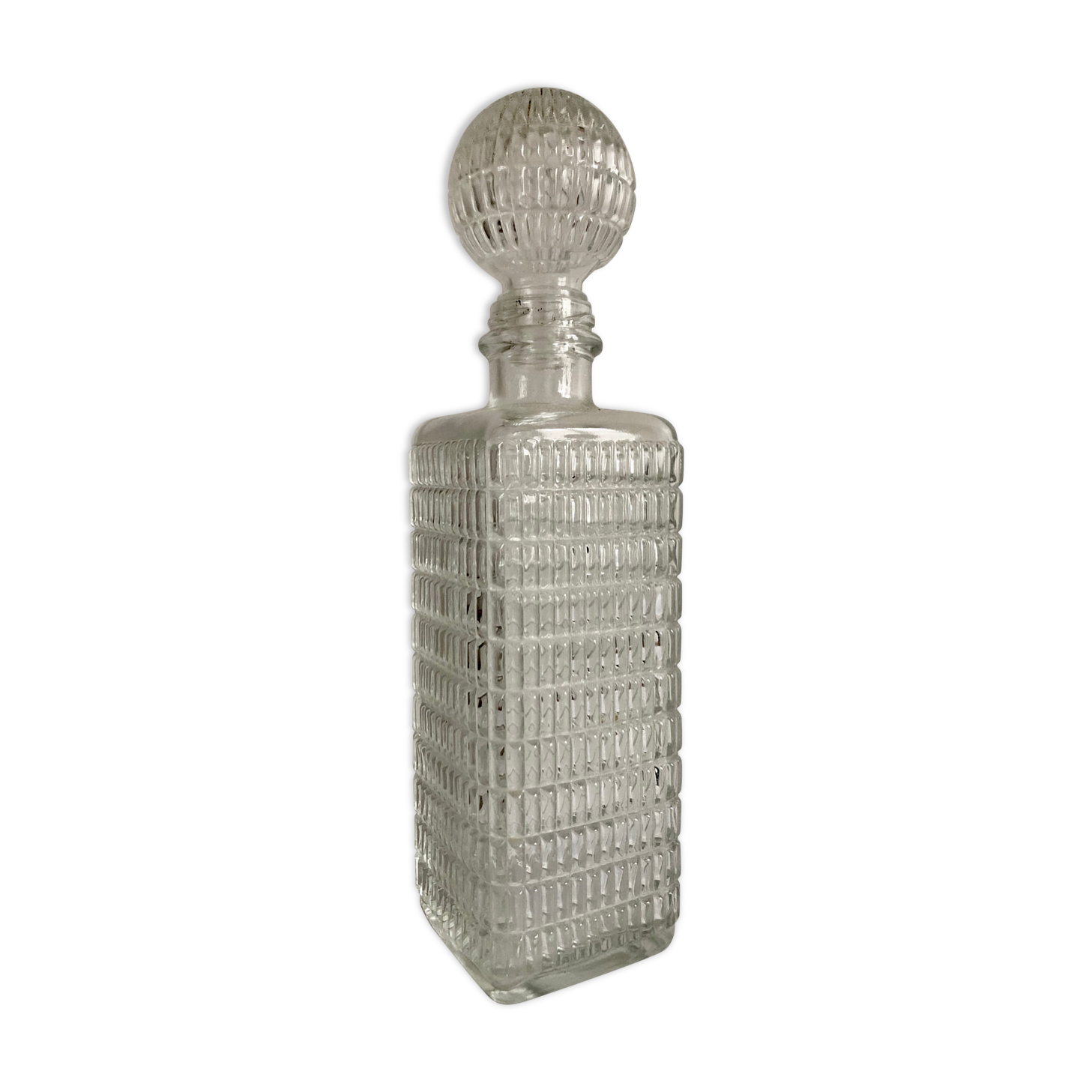 Whiskey decanter, cut glass