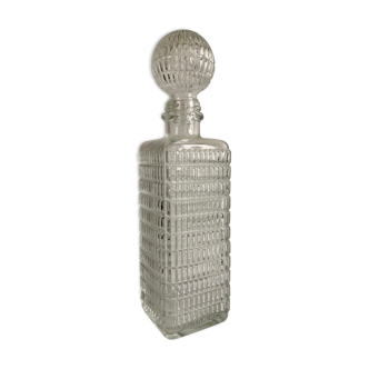 Carafe à whisky, verre taillé