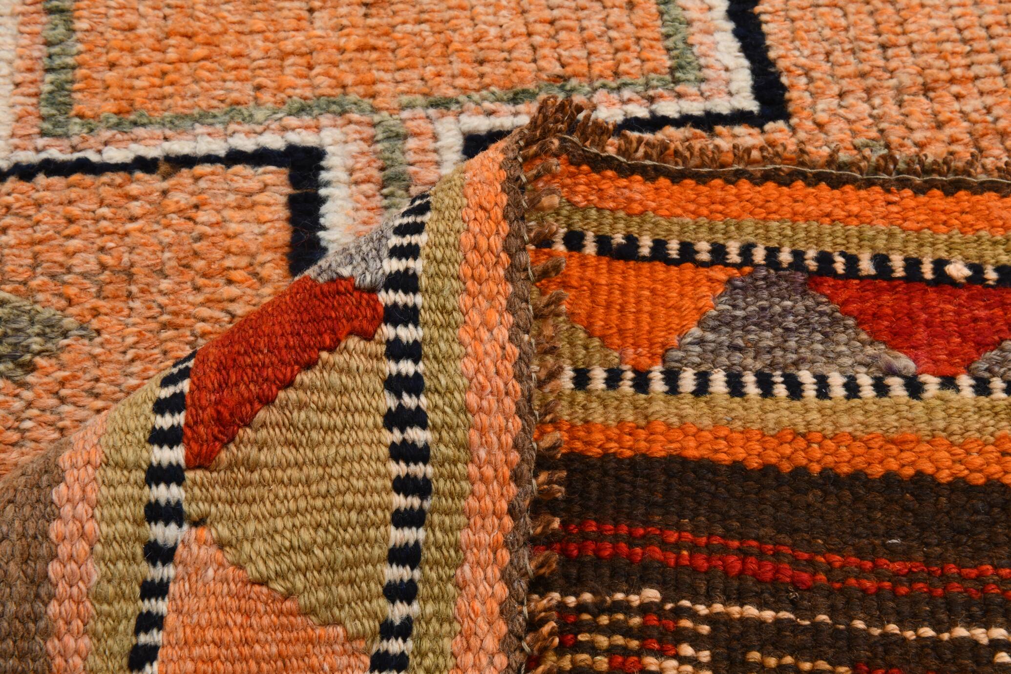 Soft Peach Vintage Boho Chic Floor Runner Rug, 85x331 Cm